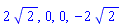 2*2^(1/2), 0, 0, -2*2^(1/2)