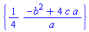 {(1/4)*(-b^2+4*c*a)/a}