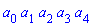 a[0]*a[1]*a[2]*a[3]*a[4]