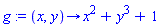 g := proc (x, y) options operator, arrow; x^2+y^3+1 end proc