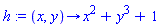h := proc (x, y) options operator, arrow; x^2+y^3+1 end proc