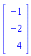 Vector(3, {(1) = -1, (2) = -2, (3) = 4})