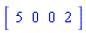 Vector[row](4, {(1) = 5, (2) = 0, (3) = 0, (4) = 2})