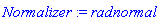 Normalizer := radnormal