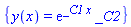 {y(x) = exp(_C1*x)*_C2}