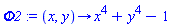 Phi2 := proc (x, y) options operator, arrow; x^4+y^4-1 end proc