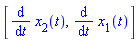 [diff(x[2](t), t), diff(x[1](t), t)]