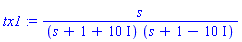 s/((s+1+10*I)*(s+1-10*I))