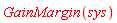 GainMargin(sys)