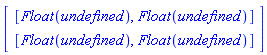 Matrix([[[Float(undefined), Float(undefined)]], [[Float(undefined), Float(undefined)]]])