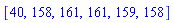 [40, 158, 161, 161, 159, 158]