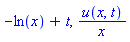 -ln(x)+t, u(x, t)/x