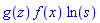 g(z)*f(x)*ln(s)