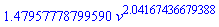 1.47957778799590*v^2.04167436679388