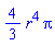 (4/3)*r^4*Pi