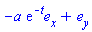 Vector[column]([[-a*exp(-t)], [1]], ["x", "y"])