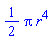 (1/2)*Pi*r^4