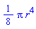(1/8)*Pi*r^4