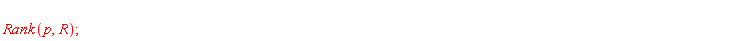 Rank(p, R)