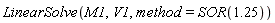 LinearSolve(M1, V1, method = SOR(1.25))