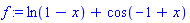 ln(1-x)+cos(-1+x)