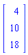 Vector(3, {(1) = 4, (2) = 10, (3) = 18})