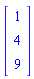 Vector(3, {(1) = 1, (2) = 4, (3) = 9})