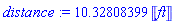 distance := 10.32808399*Unit([ft])