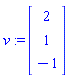 v := Vector(3, {(1) = 2, (2) = 1, (3) = -1})