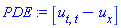 PDE := [u[t, t]-u[x]]