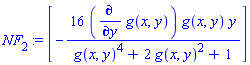 NF[2] := [-16*(diff(g(x, y), y))*g(x, y)*y/(g(x, y)^4+2*g(x, y)^2+1)]