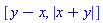 [y-x, abs(x+y)]