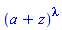 (a+z)^lambda