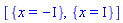 [{x = -I}, {x = I}]
