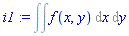 i1 := Int(Int(f(x, y), x), y)