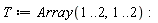 T := Array(1 .. 2, 1 .. 2)