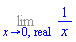 Limit(1/x, x = 0, real)
