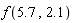f(5.7, 2.1)