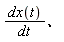 d*x(t)*`、`/dt