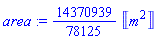 (14370939/78125)*Units:-Unit(('m')^2)