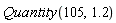 Quantity(105, 1.2)
