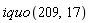 iquo(209, 17)