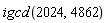 igcd(2024, 4862)