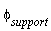 phi[support]