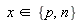 `in`(x, {n, p})
