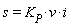 s = K[P]*v*i