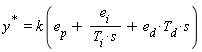 LinearAlgebra:-HermitianTranspose(y) = k(e[p]+e[i]/(T[i]*s)+e[d]*T[d]*s)