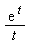 exp(t)/t