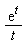 exp(t)/t