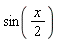 sin((1/2)*x)